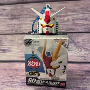 Les plus populaires, 100% authentiques, 9 pièces/ensemble, Anime japonais SD Gun Dams Head, Porte-clés, Boîte mystère, Yeux lumineux, Mini figurines d'action, Jouets - Product Image 6