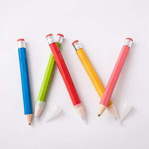 35cm Wooden Big Pencil Personality Stationery Custom School Props <b>Toys</b> Gifts Giant Pencil With Eraser - Product Image 2