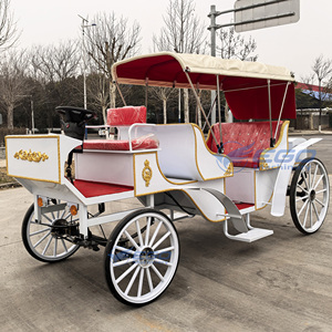 Vehículos de Transporte, Asientos Blancos y Rojos, Coche Eléctrico Clásico para Turismo, Carruaje Eléctrico Real con Ruedas - Product Image 6