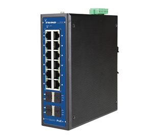 Commutateur Ethernet Gigabit industriel 16 ports géré couche 2+ pour montage sur rail DIN IP40 avec PoE et protection de 5 ans - Product Image 2