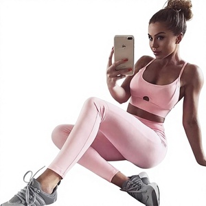 Women Yoga Bra Fitness Yoga Gym Wear Polyester Sexy Sport Yoga Tights and Tops Custom Fabric - Product Image 1
