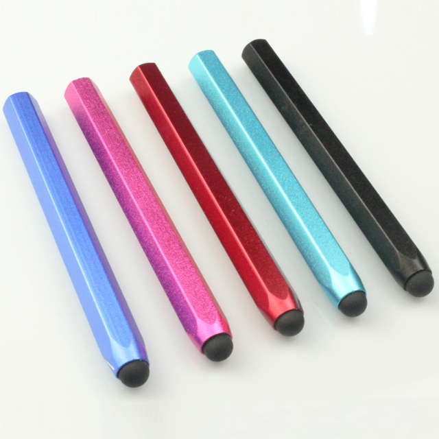 Mobile Phone Tablet Metal Touch Screen Pen Hexagon Aluminum Stylus for iPhone Samsung Smart Phone PAD Pen