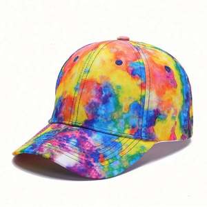 Gorra de Béisbol de Verano, Estilo Hip-Hop, Ecológica, Promocional, con Bordado 3D, Cierre de Hebilla Metálica, Diseño Tie-Dye, Unisex - Product Image 3
