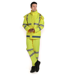 Venta caliente Rainsuit Tiras reflectantes Poliéster Pvc Senderismo Traje de lluvia Chubasqueros impermeables Chubasquero para lluvia - Product Image 6