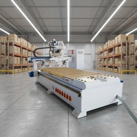 Routeur CNC à quatre axes avec changement de broche en 0 seconde et moteurs de 6 kW pour la découpe de meubles en panneaux