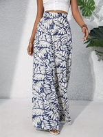 Pantalones de Mujer de Moda Casual, Estilo Europeo, Estampados, Holgados y de Pierna Ancha, Nuevo Estilo Verano 2026