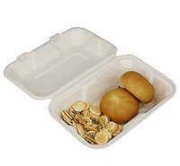 Conteneurs alimentaires multi-usages écologiques SINCERE de haute qualité 9*6 pouces, en bagasse de canne à sucre, jetables, type coquille