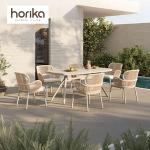 Set di lusso moderno divano da giardino per il tempo libero in alluminio terrazza impermeabile Patio corda tessitura Patio esterno divano Set - Product Image 2