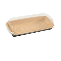 Wholesale Direct Supply Factory Price Custom Logo Disposable Biodegradable Kraft Paper Lids Modern Design Food Packaging