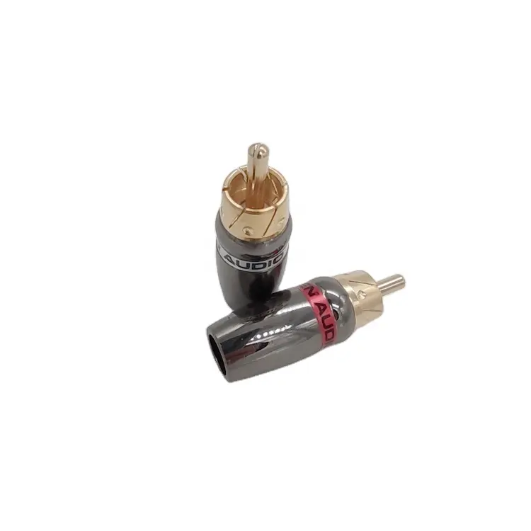 Banana Plug RCA Connector 6ミリメートル24K Gold Plated Professional Speaker Audio Adapter Wire Connector RCA Male Plug