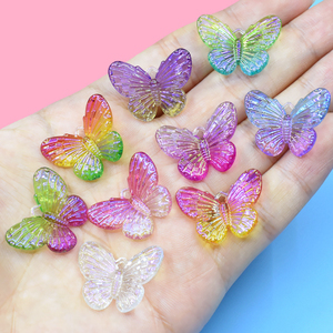 Miniatures de papillons en résine, accessoires artisanaux pour la création de bijoux, épingles à cheveux, broches, DIY, coques de téléphone, aimants de réfrigérateur - Product Image 1
