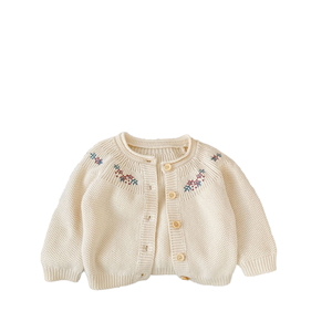 0-3Y Fashion <b>Spring</b> Autumn Infant Children Clothes Button Sweet Baby Girl Casual 100% Cotton <b>Cardigan</b> Sweater - Product Image 1