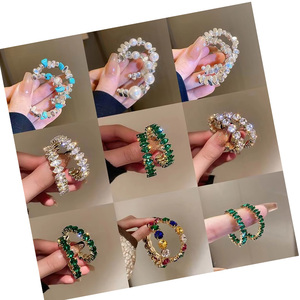 DAIHE 2024 สินค้าใหม่มาใหม่สไตล์เกาหลีต่างหูแฟชั่นเครื่องประดับต่างหู <span class=keywords><strong>Promare</strong></span> ต่างหูห่วงชุบทอง - Product Image 1