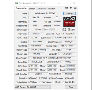 Nueva Tarjeta Gráfica Dual <span class=keywords><strong>RX</strong></span> 6500 XT 4G DDR6 para Juegos de Escritorio, GPU <span class=keywords><strong>RX</strong></span> 6500 XT para Computadora - Product Image 6