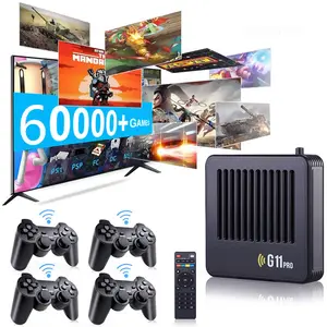 G11 Pro konsol Video Game Retro, Gamepad hingga 256G 4K HD TV 2.4G pengontrol ganda nirkabel 60000 + Game