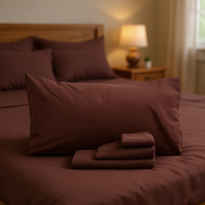 Juego de Sábanas Individuales de Franela 100% Algodón, Transpirables, para Uso Doméstico, Teñido Liso, Estilo Sólido, Ropa de Cama para Adultos - Product Image 2