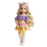 Muñeca BJD Kawaii de 30 cm, 13 Articulaciones Móviles, Muñeca Princesa, Ropa, Accesorios, Juguete de Simulación, Regalo para Niños