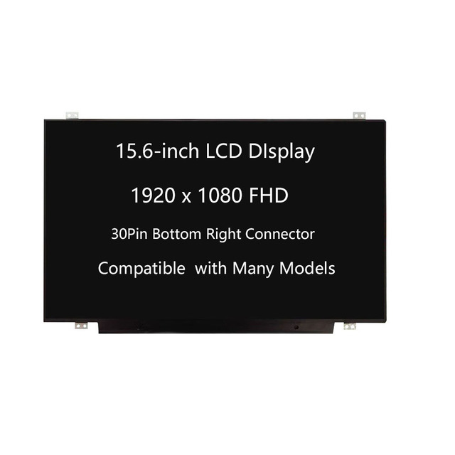 Ultra-Thin 15.6 Inch FHD TN LCD Monitor 1920x1080 LED Panel 30-Pin Non-Touch for Laptop New Style Replacement Black