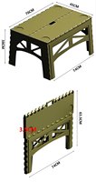Ensemble table et chaises pliantes portables pour camping, stand de marché extérieur, table en plastique portable pour appartement locatif et installation facile