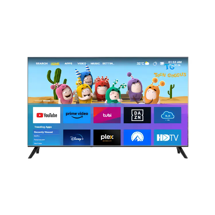 Schermo piatto 40 pollici smart tv FHD 1080p display 4k OEM china brand television miglior prezzo 4k LED smart tv