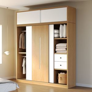 Muebles de Dormitorio de Diseño Moderno, Armario de Madera Duradero <span class=keywords><strong>a</strong></span> Precio Económico con Área de Exhibición, Armario Empotrado de Lujo para Ropa - Product Image 4