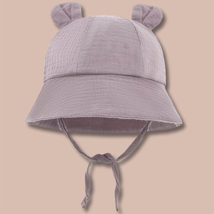 3-12M <strong>Newborn</strong> Spring Autumn Twinkle European American Baby Rabbit Ear Breathable Cotton Bucket <strong>Sun</strong> <strong>Hat</strong> for Children - Product Image 2