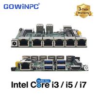 Carte mère PCBA industrielle pour appareil réseau 6 ports LAN, routeur logiciel 2.5G, pare-feu matériel, avec processeurs Intel i7-8550U, i3-6006U, i7-7500U, J6412