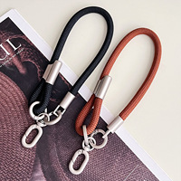 Xuman Cordon coloré en fibre de polyester pour téléphone portable, porte-clés, bracelet anti-perte pour appareil photo, 16 cm, crochet court tressé pour sac de gobelet