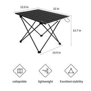 Mini mesa de aluminio ligera Moonlence, portátil para mochileros y camping en la playa, muebles plegables para exteriores - Product Image 2