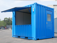 Kiosque de café mobile extensible de 10 pieds en structure acier préfabriquée, idéal pour les hôtels et les immeubles de bureaux