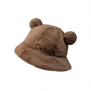 Chapeau Bob et Fedora en Fausse Fourrure Velours à Motif Dessin Animé Chauds et Personnalisés pour Femme – Vente en Gros - Product Image 3