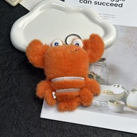 Peluches marines : crevettes, crabes, homards, porte-clés en peluche, jouets d'aquarium, cadeaux, peluches pour machine à griffes, vente en gros