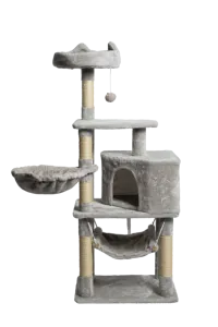 Arbre à chat pour appartement intérieur avec poteaux à gratter recouverts de sisal pour chatons et jouets pour chats - Product Image 5