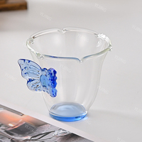 Verre à thé original au design moderne, motif papillon féerique, en borosilicate haute résistance, compatible lave-vaisselle et micro-ondes, créatif et simple