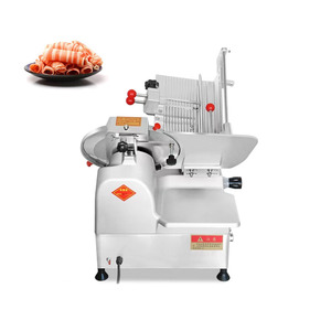Trancheuse à viande commerciale automatique avec lames haute performance et dispositifs de sécurité, machine à découper la viande - Product Image 1