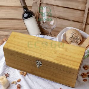 Elegante caja de vino de madera personalizada, ceremonia de aniversario, soporte <span class=keywords><strong>para</strong></span> caja de vino de boda <span class=keywords><strong>para</strong></span> parejas, Accesorios de Vino de bambú grabados personalizados - Product Image 5