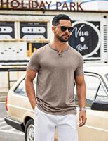 T-shirts pour hommes à manches courtes, col en V décontracté, col cranté doux, classiques, unis, vente en gros, OEM, en vrac