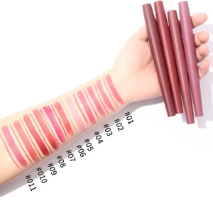 <span class=keywords><strong>Rouge</strong></span> à lèvres <span class=keywords><strong>Mat</strong></span> 2 en 1 personnalisé et crayon à lèvres, Kit de crayon, étiquette privée, volume instantané, imperméable, maquillage - Product Image 2