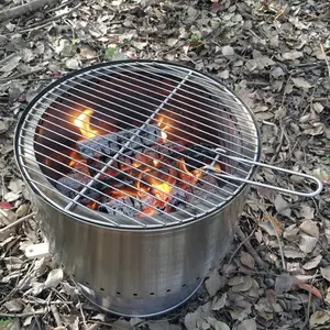 13.5 인치 흑요석 블랙 휴대용 야외 뒤뜰 무연 화재 구덩이