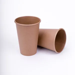Different sizes OEM printed disposable PE/PLA based coated white paper coffee cup with high quality