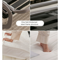 Sofá Cama Plegable para Interiores de Apartamento con Estructura Metálica, Cómodo Sofá para Sala de Estar