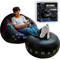 Honcam Chaise de jeu gonflable pour enfants et adolescents avec porte-gobelets et poche latérale Fauteuil de jeu gonflable pour enfants et joueurs