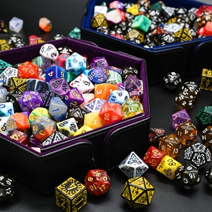 Dados Poliédricos Acrílicos D4-D20 <span class=keywords><strong>de</strong></span> Varios Estilos, Surtidos Aleatorios <span class=keywords><strong>de</strong></span> Colores, para Jugadores <span class=keywords><strong>de</strong></span> RPG - Product Image 2