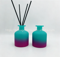 Diffuseur d'aromathérapie en verre rond, flacon vide pour huiles essentielles et parfums d'intérieur, sans flamme, pour senteurs florales