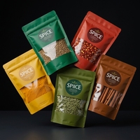Sachets Doypack personnalisables et réutilisables, adaptés à diverses herbes aromatiques, notamment pour les sachets de poivre, de piment et de poudre de curry