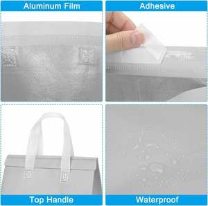 Nouvelle sacoche isotherme non tissée pour plats à emporter, pique-niques et barbecues, avec isolation ultrasonique et pressage à chaud - Product Image 3