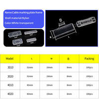 Caja de Plástico Transparente para Marcadores de Cables, Portaetiquetas para Cables, Cubierta de Identificación de Cables, Etiqueta para Cables Eléctricos, Proveedor Personalizado