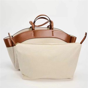 Ensemble de sacs fourre-tout <span class=keywords><strong>ZA</strong></span> 2 en 1 en toile et en cuir PU pour femmes, sac de travail pour femme de bureau, sac à main de créateur - Product Image 4