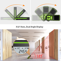 Huepar S120, vente flash, niveau laser rechargeable avec batterie Li-ion, charge Type-C, télémètre, utilisation en extérieur