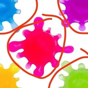 Sensory Nice Stress Relief <b>Squishy</b> Cube Anti-Anxiety Squeeze Object For Focus PopulationVirus Splash - Product Image 6